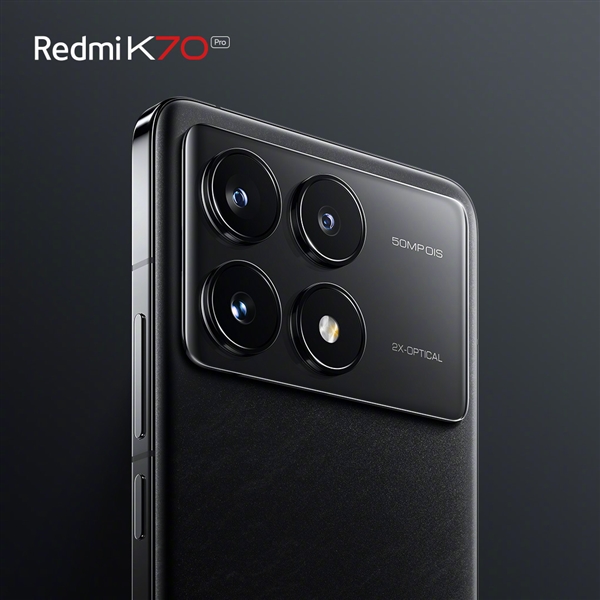 直边直屏！Redmi K70“墨羽”配色外观正式公布